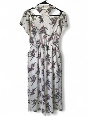 Mono Sienna Sky Mujer Marfil Floral Fuera del Hombro Halter Recortado Talla M Foto 1 de 4