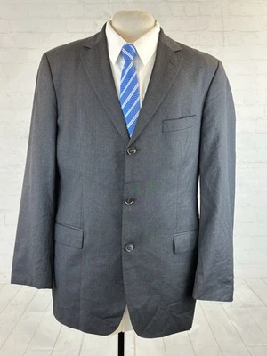 Hugo Boss USA Men's Dark Gray Super 100s Wool Two Button Blazer 42R $895 - Image 1 of 4