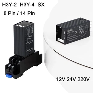 Relé de retardo de encendido H3Y-2 8/14 pines 12V 24V 220V con pantalla digital + base - Imagen 1 de 19