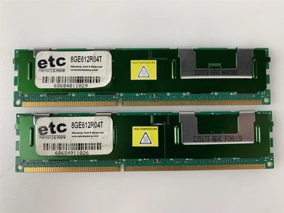ETC 16GB (2x8GB) DDR3 1333 10600R Server RAM 8GE612R04T - Image 1 of 2