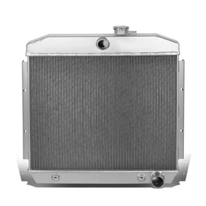 For 55-57 Chevy Small Block V8 MT/Manual Full Aluminum 3 Rows Racing Radiator - Picture 1 of 6