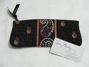 Vera Bradley HOUNDSTOOTH BRUSH & PENCIL Cosmetic CASE Purse HANDBAG Tote,  NWOT~ - Picture 1 of 3