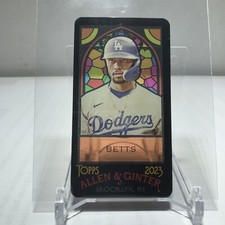2023 TOPPS ALLEN & GINTER STAINED GLASS MINI #386 MOOKIE BETTS DODGERS