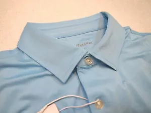 Camisa polo de golf Hickey Freeman de tela de rendimiento azul cielo liso nueva con etiquetas M $89 - Imagen 1 de 11