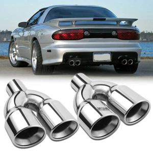 For Pontiac Firebird Trans Am WS6 Dual 2.5" to 3.5" Quad Exhaust Tip Double Wall - Bild 1 von 18