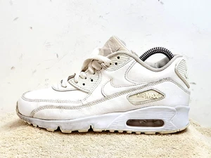 Nike Air Max 90 (GS) Sneaker Leder Weiß UK 3,5 EUR 36 US 4 - Bild 1 von 9