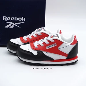 Size 7 Toddler Kid's Reebok Classic Leather Stretch Lace Sneakers 100221075 - Picture 1 of 7