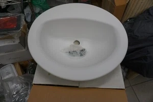 KARRAN SELF RIMMING SINK DOVER WHITE. - Picture 1 of 4