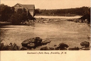 Eastman Falls Dam Franklin NH Vintage Postcard - Picture 1 of 2