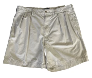 Vtg Polo Ralph Lauren Shorts Mens 36 Beige Denim Heavyweight Cotton Y2k Preppy - Picture 1 of 8
