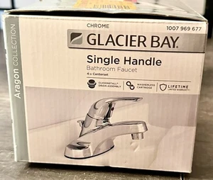 Glacier Bay Aragon 4 in. Centerset Single-Handle Low-Arc in Chrome 1007 969 677 - Picture 1 of 3