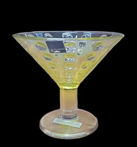 6 Coppe Gelato/Dessert Vetro Optic colore Giallo marca Leonardo - saldi -nuovo - Foto 1 di 5