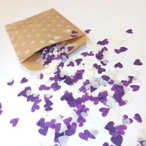 Biodegradable Wedding Confetti - Purple, Ivory - Picture 1 of 7