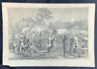 1864 Harpers Weekly Civil War Engraving ~ Rebels Atlanta ~ Black Americana