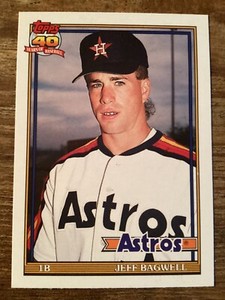 Jeff Bagwell 1991 Topps Traded XRC Rookie Raw MLB Baseball Card #4T Astros
