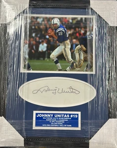 Johnny Unitas Autographed Signature & 8x10 Framed Photo BAS - Picture 1 of 4