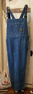 BIG MEN'S  44x32 WORK N SPORT LIGHTWEIGHT DENIM BIBS BIB OVERALL Carpenter NWT - Picture 1 of 6