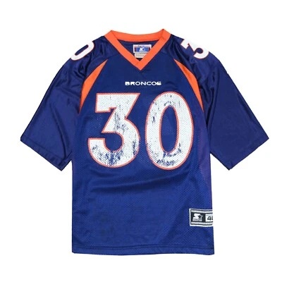 Camiseta de fútbol americano vintage de los Denver Broncos Terrell Davis talla 48 NFL 90s Foto 1 de 4