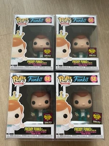 Konvolut 4 Funko Pop! Freddy Funko als Player 456 Blacklight Battle 2022 LE 2000 - Bild 1 von 6