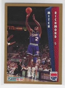 1992-93 Fleer # 196 Wrong # Error Numbered 195 not 196 MITCH RICHMOND Kings - Picture 1 of 2