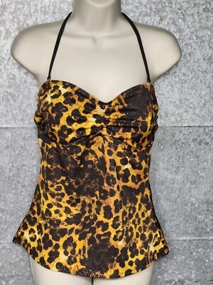 Camiseta de natación Jaclyn Smith Tankini Cheetah para mujer 12 Foto 1 de 3