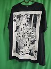 Ace Of Spades Graphic Sacramento Queen Sword Rose Large Black Shirt FLAWS