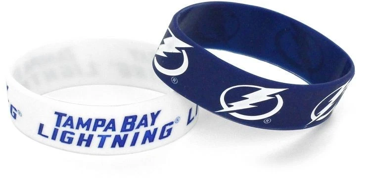 TAMPA BAY LIGHTNING - SILICONE BRACELETS - 2 PACK - BRAND NEW - NHL-BC-207-20 - Image 1 of 1