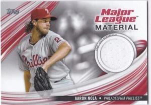 Reliquia material MLB Topps Serie 1 2023 Aaron Nola Phillies - Imagen 1 de 2