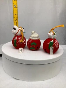 Japanese Clay Bell Ceramic Dorei Asian Antiques good luck shrine4.5x1.7x2.7inch - Picture 1 of 12