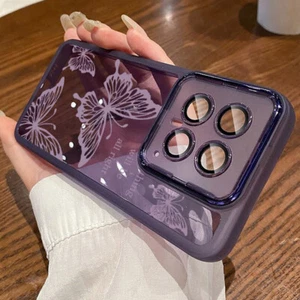 For Xiaomi Poco X6 Pro Redmi Note 12 Pro 13T Butterfly Clear TPU Slim Case Cover - Picture 1 of 17