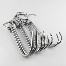 Stainless Steel Hanging Meat Hooks -Butcher, Farmer,Chef Meat Hook 0.45x28cm