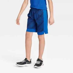 Boys All In Motion Basketball Court Shorts XS - L Black - Blue - Picture 1 of 5
