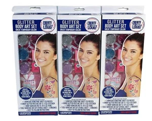 Lot Of 3 Glitter Body Art Temporary Tattoo Set Gemstones 4 Different Colors NIB - Picture 1 of 5
