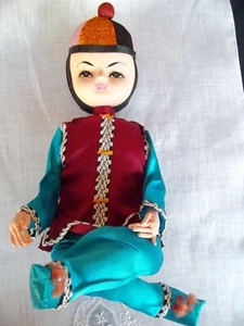 Cute Vintage Big Eyes Japan 1960's Asian Girl or Boy Mid Century poseable - Picture 1 of 12