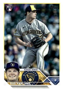 Gus Varland RC 2023 Topps Update Series #US241 ROOKIE MLB Brewers ID:82535