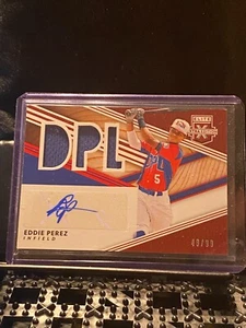 Eddie Perez 2020 Elite Extra - DPL Material Signatures Jersey Purple #48/99 - Picture 1 of 2