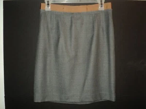 Falda pequeña Ann Taylor LOFT, talla 4P gris, lana/poliéster, hasta la rodilla - Imagen 1 de 3