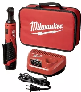 Milwaukee 2456-21 Kit - M12 1/4" Ratchet (2456-20) with Battery, Charger, & Case - Picture 1 of 1