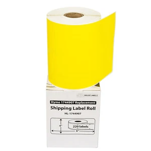 17449079 4XL 11 Rolls 220 YELLOW 4x6 4"x6" Shipping Labels DYMO LabelWriter LW - Picture 1 of 9