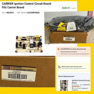 Carrier, modulo accenditore LH33WP003 NUOVO circuito controllo accensione LH33WP002A - Foto 1 di 7