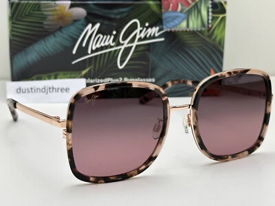 NEW Maui Jim Pua Tortoise Rose Gold Polarized Maui Rose Lens Sunglasses RS865-09 - Image 1 of 4