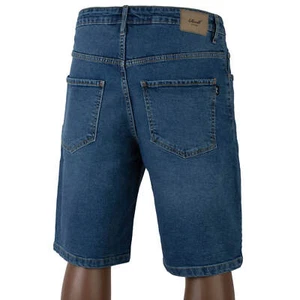 Reell Solide Denim Short Rétro Mid Bleu - Coupe Lâche 5 Pocket Jeans Short - Imagen 1 de 4