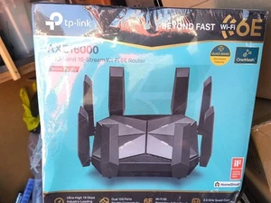 TP-Link Archer AXE300 AXE16000 Wireless Quad Band 16 Stream WiFi 6E Router - Photo 1/2