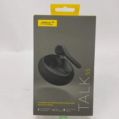 New Jabra Talk 55 Mono Bluetooth Headset Black/Silver OTE25 - Image 1 of 4