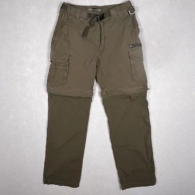 BC Clothing Convertible Pants Shorts Cargo Outdoor Camp Hike Green Men's S x 32 - Image 1 of 4
