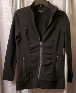 Liverpool Los Angeles schwarzer Active Wear Pullover mit durchgehendem Reißverschluss Oberteil Damengröße S - Bild 1 von 6