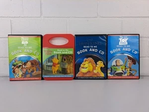 Disney Read To Me Book And CD Lion King Toy Story 1+2 Winnie Pooh Walt X4 - Picture 1 of 5