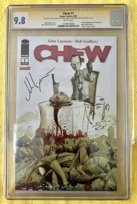 Chew #1 CGC 9.8 White Pages ~1st First Print Layman / Guillory Signed and Sketch - Image 1 of 4