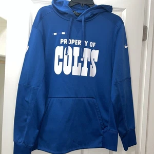 Nike NFL Team Apparel Property of Indianapolis Colts Blue Pullover Hoodie Size M - Picture 1 of 6