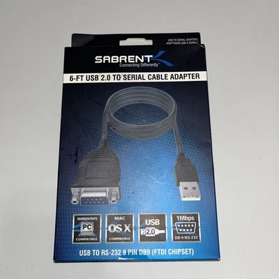 SABRENT USB 2.0 To Parallel Printer Cable CB-CN36 6 Ft. *NEW*  - Image 1 of 4